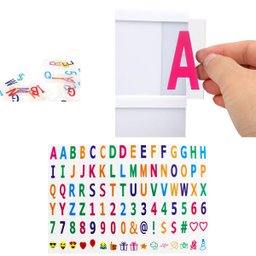 Cartela Extra 96 Letras Coloridas Números para Letreiro Led Light Box - 1