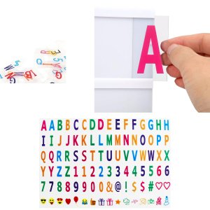 Cartela Extra 96 Letras Coloridas Números para Letreiro Led Light Box