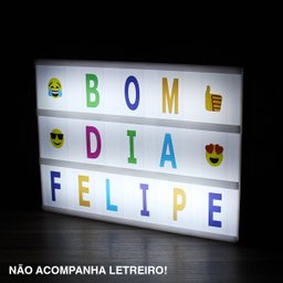 Cartela Extra 96 Letras Coloridas Números para Letreiro Led Light Box - 3