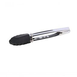 Jogo 2 Pegadores Salada Inox Silicone Preto 18 Cm Mimo Style - 1