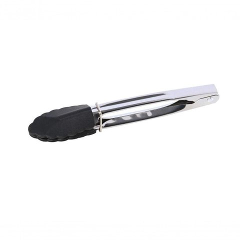 Jogo 2 Pegadores Salada Inox Silicone Preto 18 Cm Mimo Style