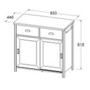 Ver imagem 3 de Balcao Aparador Buffet 2 Portas 85 Cm Ba145 Branco Dtall