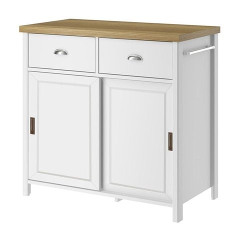 Balcao Aparador Buffet 2 Portas 85 Cm Ba145 Branco Dtall