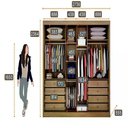Ver imagem 4 de Guarda Roupa Sollo 3 Portas 8 Gavetas Cor:Cumaru Fendi