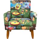 Ver imagem 3 de Kit 2 Poltrona Decorativa Infantil Para Quarto Sala De Brinquedos Suede Estampa Desenho Pé Castanho