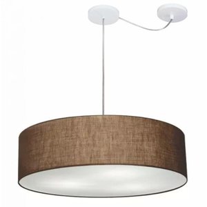 Lustre Cilíndrico com Desvio Md-4265 60x15cm Bivolt Café