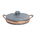 Ver imagem 1 de Frigideira Gourmet com Tampa Pedra Sabão Alça Cobre 22x4cm