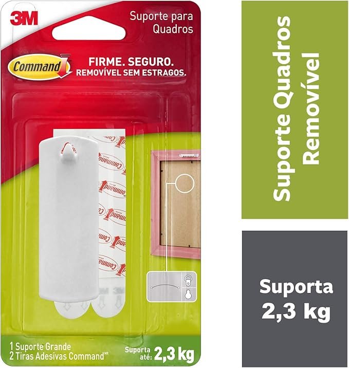 Suporte para Quadros Grande 2,3 Kg Branco Command 3m - 2