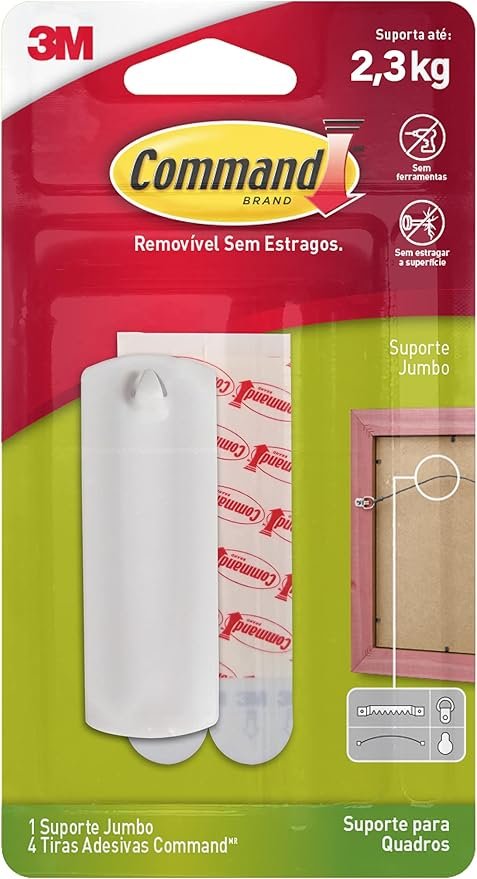 Suporte para Quadros Grande 2,3 Kg Branco Command 3m