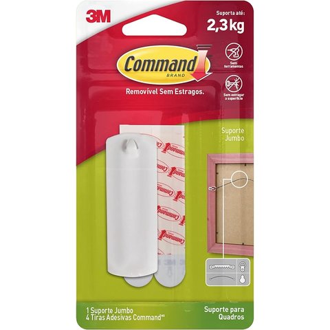 Suporte para Quadros Grande 2,3 Kg Branco Command 3m