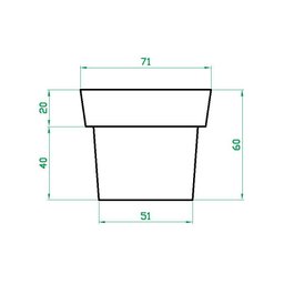 Vasos Plantas Frutífera hortaliças 60x70 Ibiza Polietileno - MARROM CAFE 003 - 3