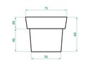 Ver imagem 3 de Vasos Plantas Frutífera hortaliças 60x70 Ibiza Polietileno - MARROM CAFE 003