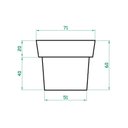 Ver imagem 3 de Vasos Plantas Frutífera hortaliças 60x70 Ibiza Polietileno - MARROM CAFE 003