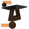 Mesa com 4 Cadeiras 1,36 Ávila Imbuia/preto/cinza - Móveis Arapongas Imbuia/preto/suede Cinza - 2