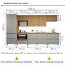 Cozinha Completa Modulada 7 Peças 8 Portas 8 Gavetas Norten - 3