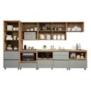 Ver imagem 5 de Cozinha Completa Modulada 7 Peças 8 Portas 8 Gavetas Norten Verde/Nature