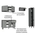 Ver imagem 5 de Armário de Cozinha Completa 220cm Cinza Nice Madesa 03