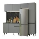 Ver imagem 3 de Armário de Cozinha Completa 220cm Cinza Nice Madesa 03