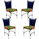 Ver imagem 1 de 4 Cadeiras em Alumínio e Fibra Sintética Jk Cozinha Edícula Azul Dark e Saquarema