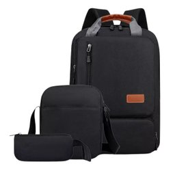 Kit Mochila Executiva Masculina Notebook Escolar Trabalho:preto - 1