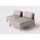 Ver imagem 2 de Sofá Dream Box com Chaise Moderno Modular 2,0m Bege com Courino Terracota - Rede Móveis