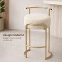 Ver imagem 3 de Banqueta Evans 65cm Metal Gold Boucle
