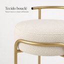 Ver imagem 2 de Banqueta Evans 65cm Metal Gold Boucle
