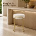 Ver imagem 6 de Banqueta Evans 65cm Metal Gold Boucle