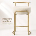 Ver imagem 5 de Banqueta Evans 65cm Metal Gold Boucle