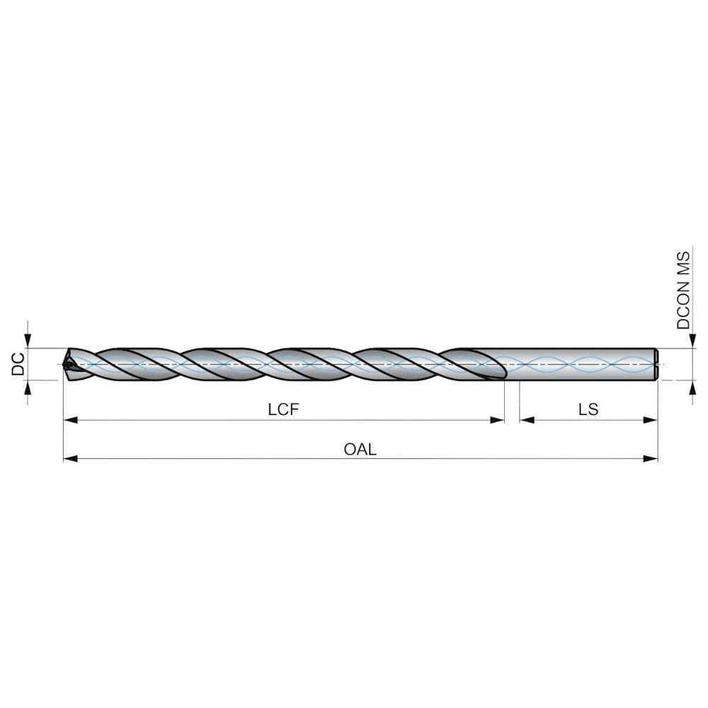 Broca Force X 8×d com Refrigeração Interna Med 0.2188 Inch Din 6535 R459 - 2