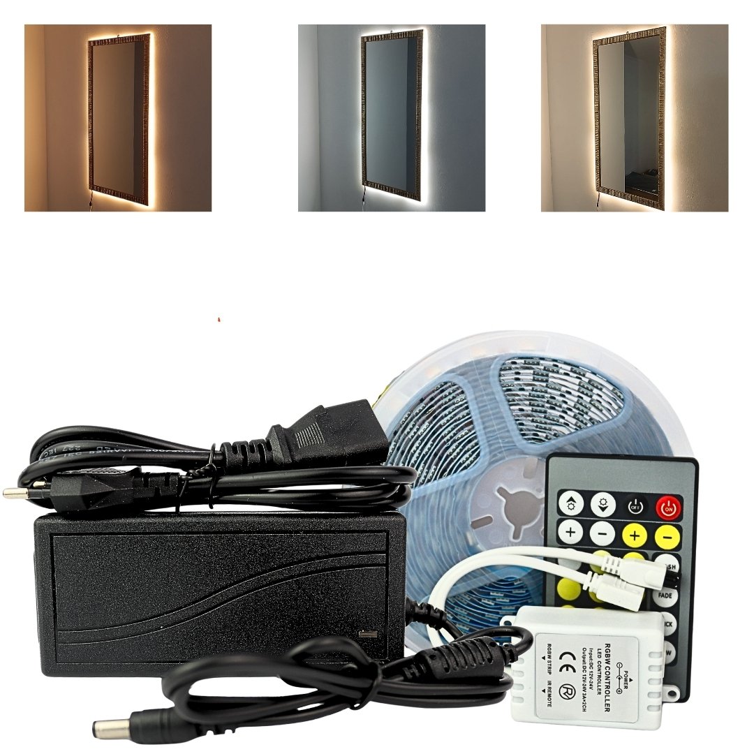 Fita Led 5025 2 Cores 5m 12v 60w 2400lm Ip20 Marca Luck Foyu + Controle Dimmer + Fonte - 1