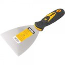 Ver imagem 1 de Espátula Lisa 4" 10,1 Cm Lâmina Aço Cabo Anatômico Emborrachado Vonder Massa Corrida Pedreiro