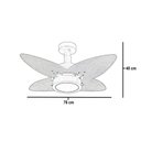 Ver imagem 3 de Ventilador de Teto Aspen LED Venti-delta 3000k Branco 4Pás Freijó 220V+Controle