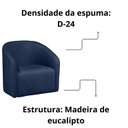 Ver imagem 7 de Kit 2 Poltrona Decorativa Recepção Sala de Estar Lara Veludo Cor:marinho
