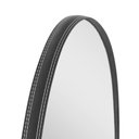 Ver imagem 2 de Espelho Orgânico Moderno Sala Quarto Banheiro Lavabo 80x60cm em Couro 3cm - Mod. Pinterest Preto