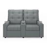 Poltrona Reclinável para Cinema Parma 2 Lugares Baú Usb Pu Cinza Fh1 - D'rossi - 1