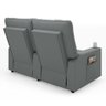 Poltrona Reclinável para Cinema Parma 2 Lugares Baú Usb Pu Cinza Fh1 - D'rossi - 6