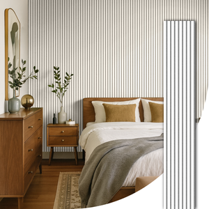 Painel Ripado Acústico Madeira Natural Ikara - 270x32cm