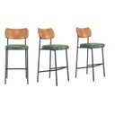 Ver imagem 1 de Kit 03 Banquetas Media Melissa Bar Cozinha Verde/whisky