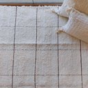 Ver imagem 2 de Tapete Artesanal Algodão Sala Quarto Grid Caramelo 150 X 200