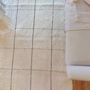 Ver imagem 3 de Tapete Artesanal Algodão Sala Quarto Grid Caramelo 150 X 200