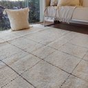 Ver imagem 4 de Tapete Artesanal Algodão Sala Quarto Grid Caramelo 150 X 200