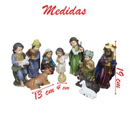 Decoração Natal Enfeite Presépio Baby Natalino Resina 11 Peças - 2