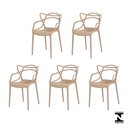 Ver imagem 2 de Kit 5 Cadeiras Allegra Nude Sala Cozinha Jantar