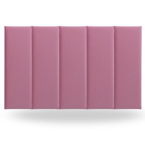 Cabeceira Estofada Solt Modulos Autocolante Veludo 60x20cm:rosa