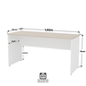 Mesa de Escritório 1.60x60 Tampo 30mm Netmobil - Dubai/branco - 5