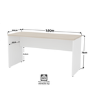 Ver imagem 5 de Mesa de Escritório 1.60x60 Tampo 30mm Netmobil - Dubai/branco