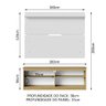 Rack Madesa Pequim e Painel para TV até 65 Polegadas Carvalho/Branco Cor:Carvalho/Branco - 3