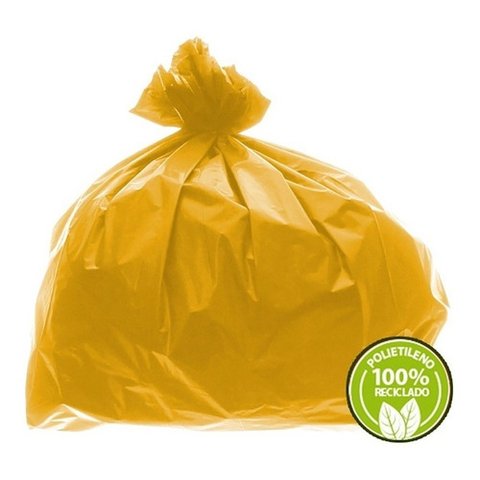 Saco de Lixo Super Leve 100l Amarelo 0,02mm 100un Cor:amarelo