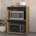 Ver imagem 6 de Balcão para Cooktop e Forno Microondas 75cm Adriana Amêndoa/Branco - AJL Móveis